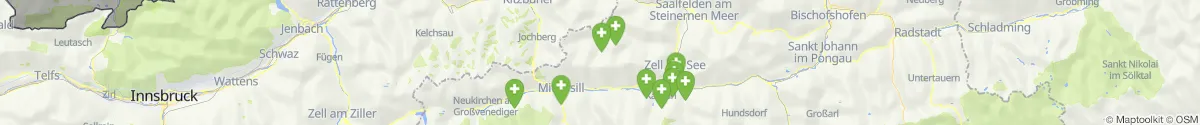 Kartenansicht für Apotheken-Notdienste in der Nähe von Wald im Pinzgau (Zell am See, Salzburg)